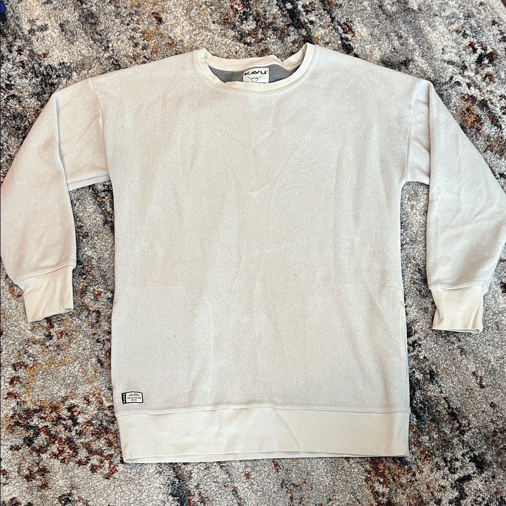 White/cream Kavu Sweater with pockets
